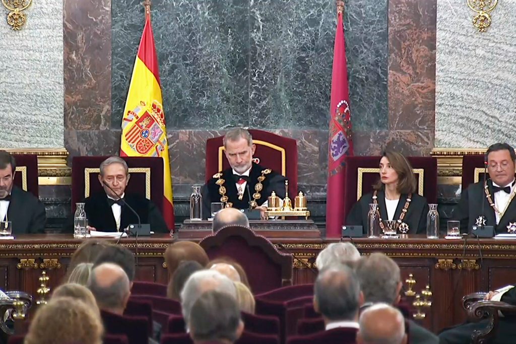 El rey preside en el Tribunal Supremo el acto de apertura del Año Judicial 2023-2024